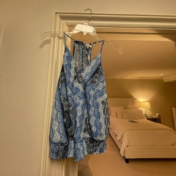 Heartloom Blue Pattern Tank Top (M) - Picture 2 of 4